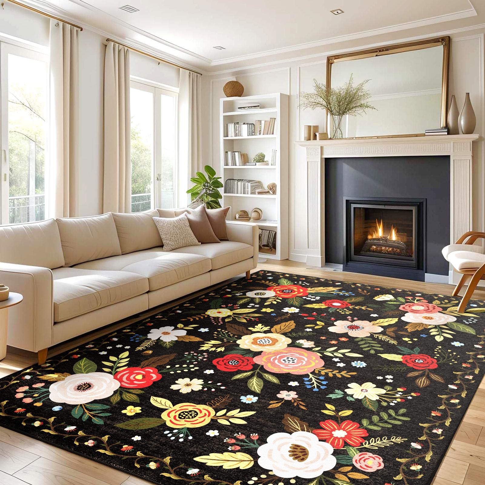 Groovoft rug in living room